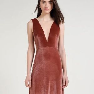 Jenny Yoo Logan Velvet Maxi Dress